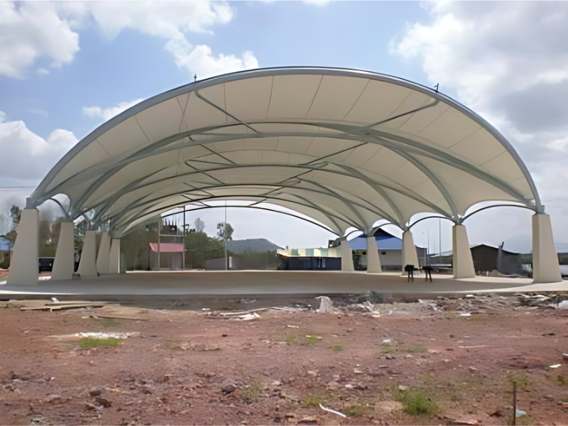 Large Span Tensile Dome Coverage System For Wide Area Protection