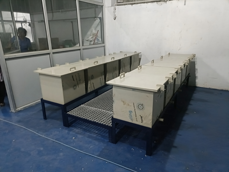 Multi Tank Electroplating Setup With Overhead Structure Industrial