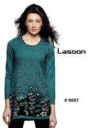 Flower Twigs Woolen Tops