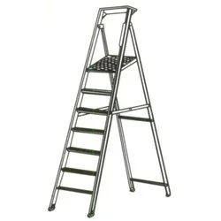 Aluminium Folding Platform Ladder with Tools Tray
