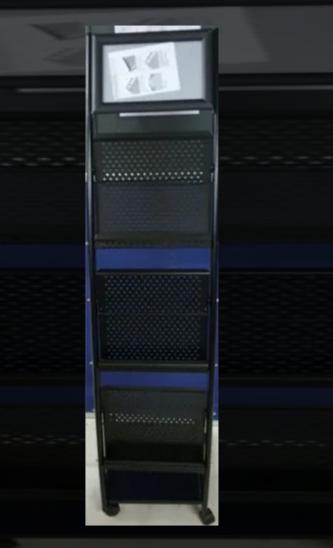 Black Mild Steel Magazine Stand