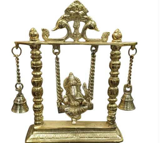 Brass swing Ganesha statue decorative idol