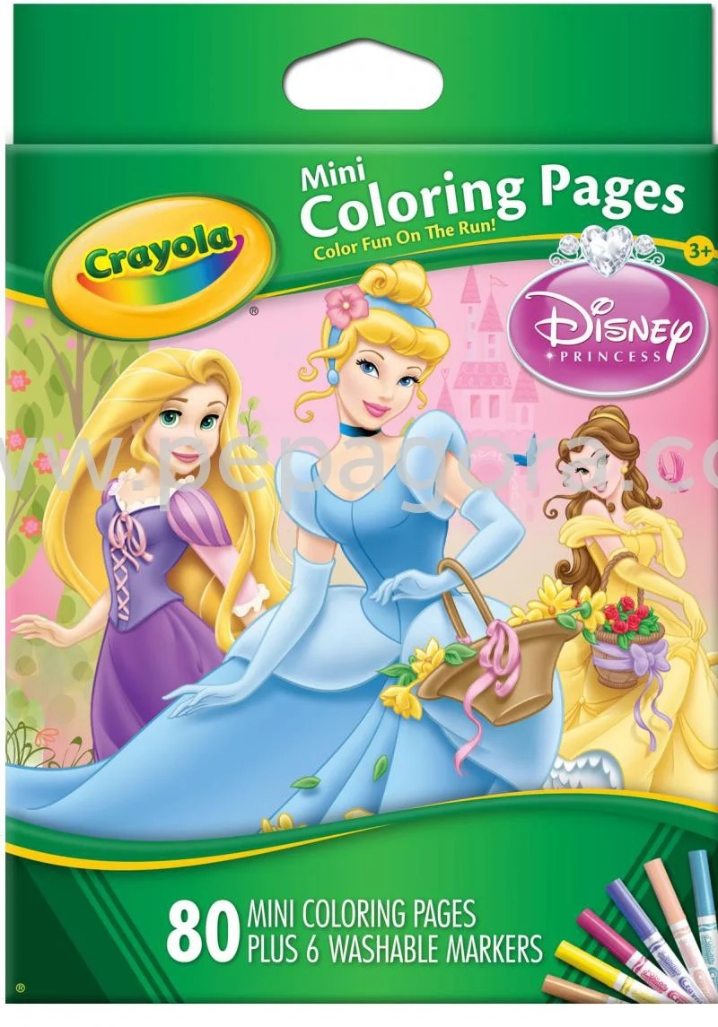 Mini Colouring Pages- Disney Princess