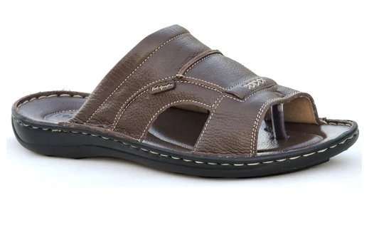 FG 8802 Brown men leather slipper for casual use