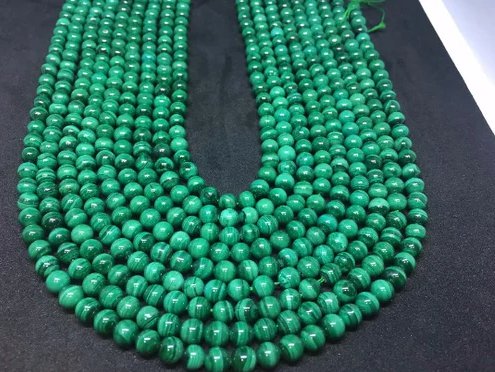 Natural Malachite Round Beads for Jewelry Making