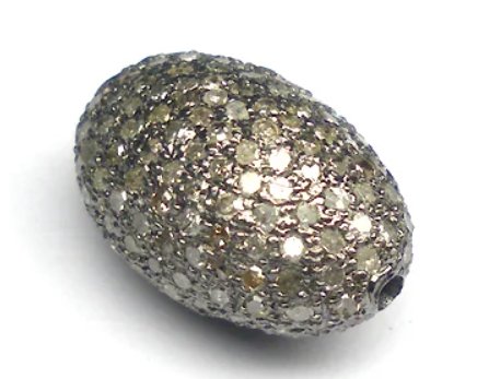 Diamond Ruby Pave Set Beads for Jewelry Design Use