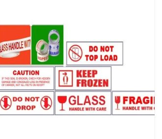 Common printed adhesive tapes for packaging