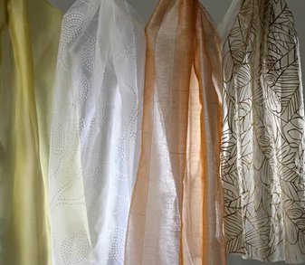 Sheer Silk Fabric Lightweight Transparent for Apparel and Drapery