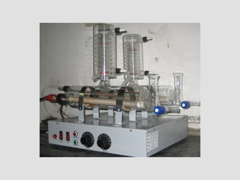 All Glass Double Distiller Borozee (ECO) with Quartz Heater Horizontal Model with 1 Level Built-In Safety Control