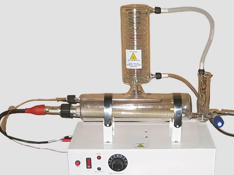 All Glass Single Distiller Borozee (ECO-XL) with Quartz Heater Horizontal Model with 2 Level Built-In Safety Control
