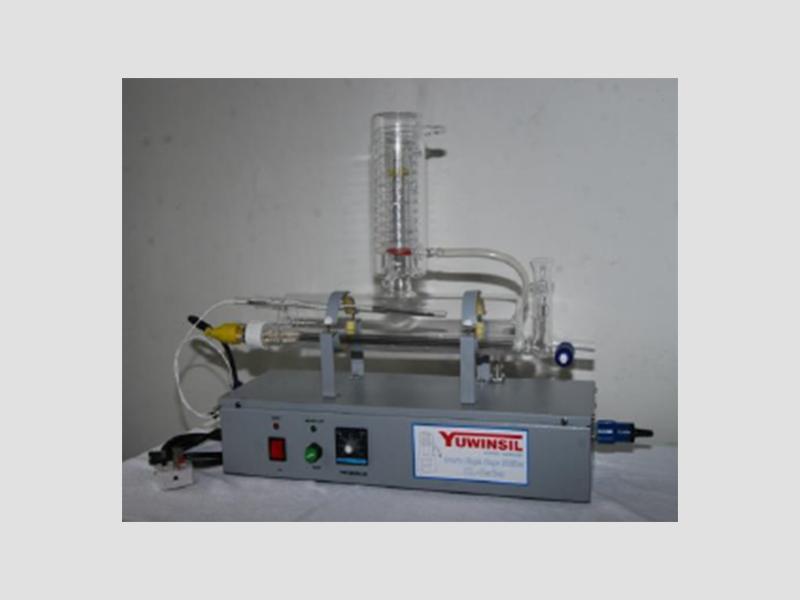 All Quartz Single Distiller. Horizontal Model with 3 Level Built-In Safety Control