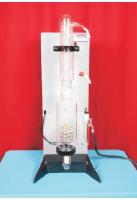 All Quartz Single Distiller. Vertical Model including 2 Level External Safety Control