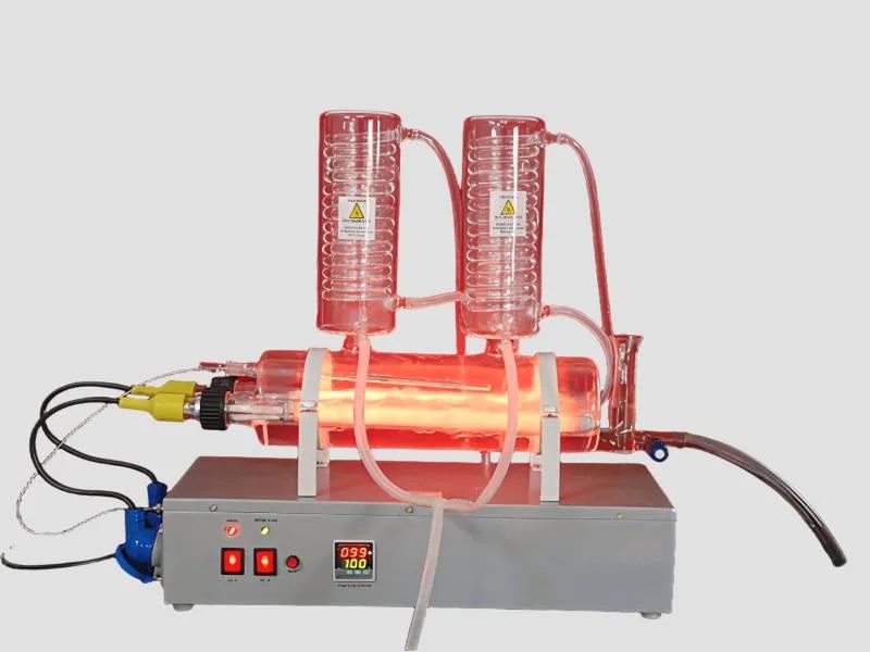 Quartz Single Distiller Horizontal Model 8 to 10 LPH With 3 Level Built-in Safety Control