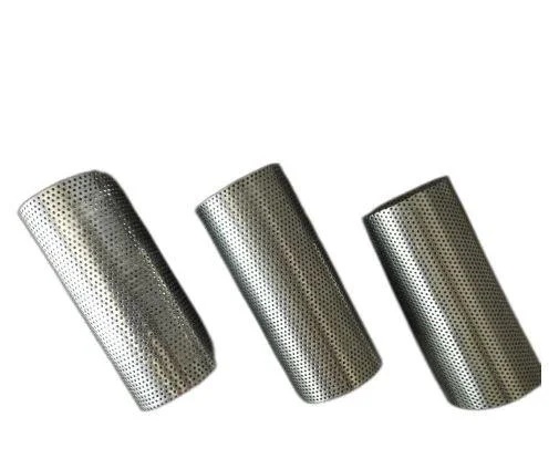 Stainless Steel Perforated Metal Mesh Tube + 2 mm Thickness, 10 mm Diameter + Industrial / Filtration, Chemical & Structural App