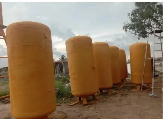 5000 L Industrial Air Compressor Tank MS Rust Proof for Workshop and Factory Use